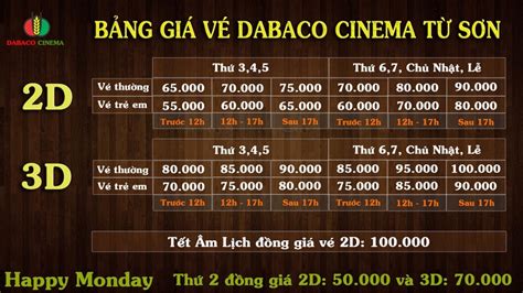 Rạp chiếu phim, giá vé, lịch chiếu tại Bảo Lộc.